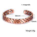 Twisted Pure Copper Magnetic Bracelet Benefits Adjustable Cuff Bangles for Men Women Anthritis Pain Relief Health Energy Jewelry