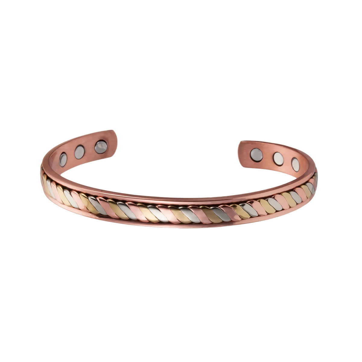 Twisted Pure Copper Magnetic Bracelet Benefits Adjustable Cuff Bangles for Men Women Anthritis Pain Relief Health Energy Jewelry