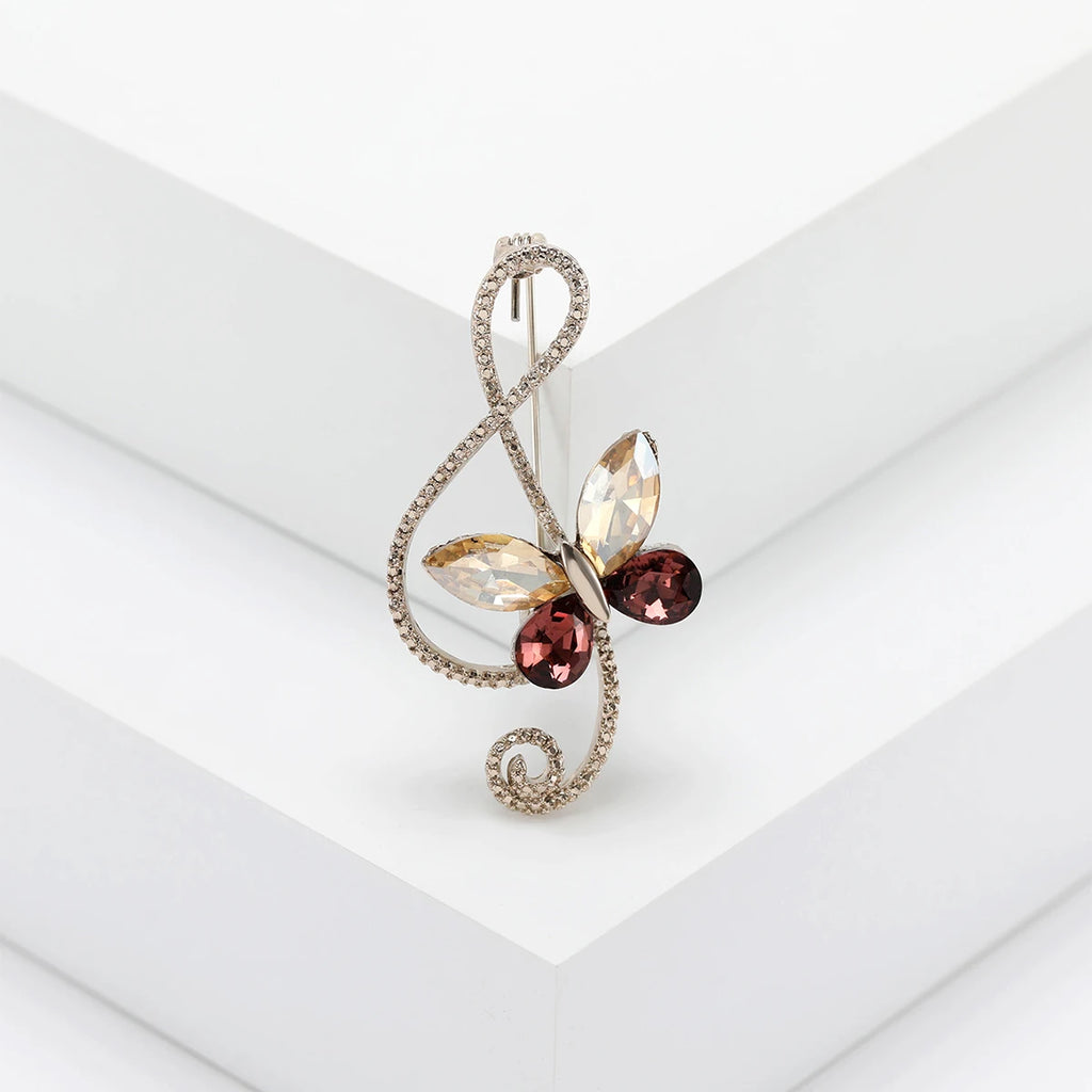 Rhinestone Butterfly Pin