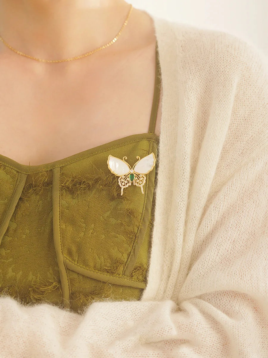 House of Noem — Retro Butterfly Corsage Brooch