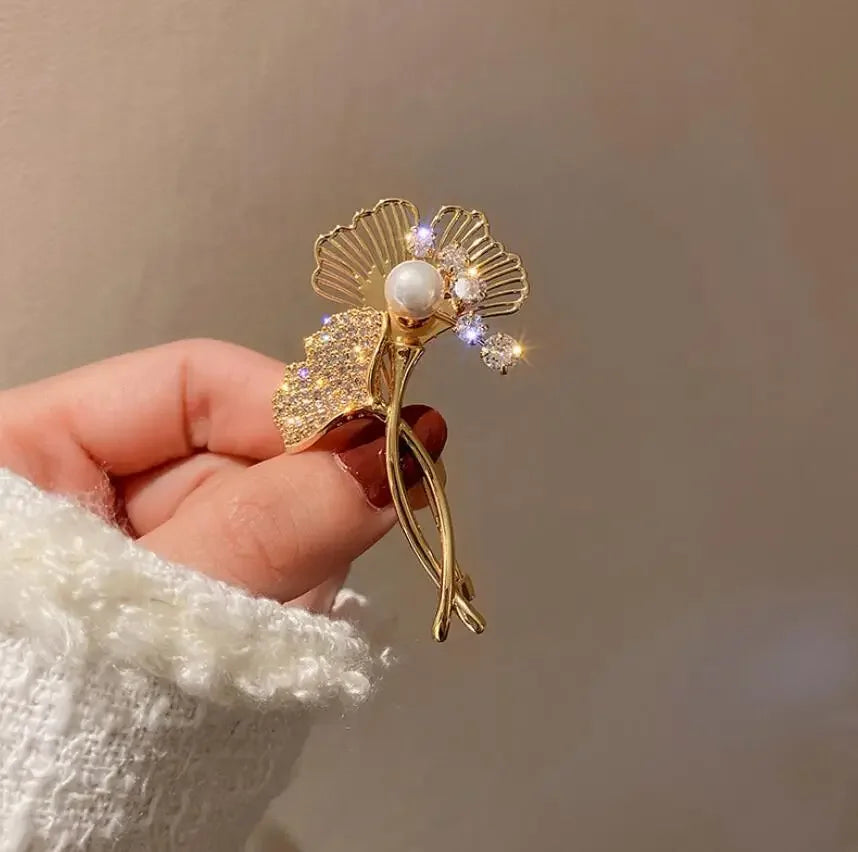 House of Noem — Emerald Crystal Butterfly Brooch