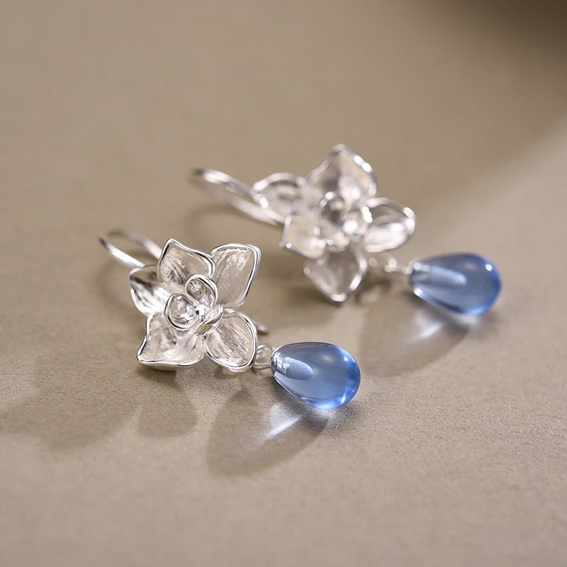 House of Noem — Chalcedony Phalaenopsis Flower Drop Earrings