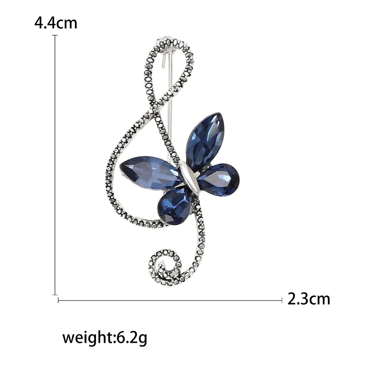 House of Noem — Rhinestone Butterfly Pin