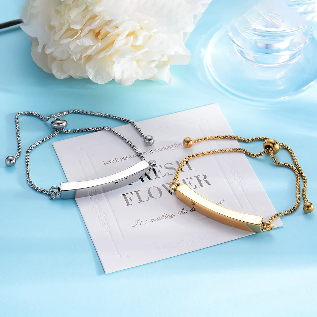 Bracelet for Ashes Stainless Steel Urn Bangles for Women Men Ashes Memorial Cremation Bracelet Adjustable Free Fill Kit