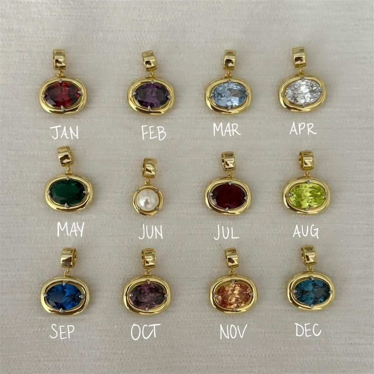 Birthstone Charm Pendant