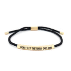 Popular Charms “DON'T LET THE HARD DAYS WIN” Motivational Tube Bracelet for Best Friends Gift Trendy Adjustable Bangles Jewelry