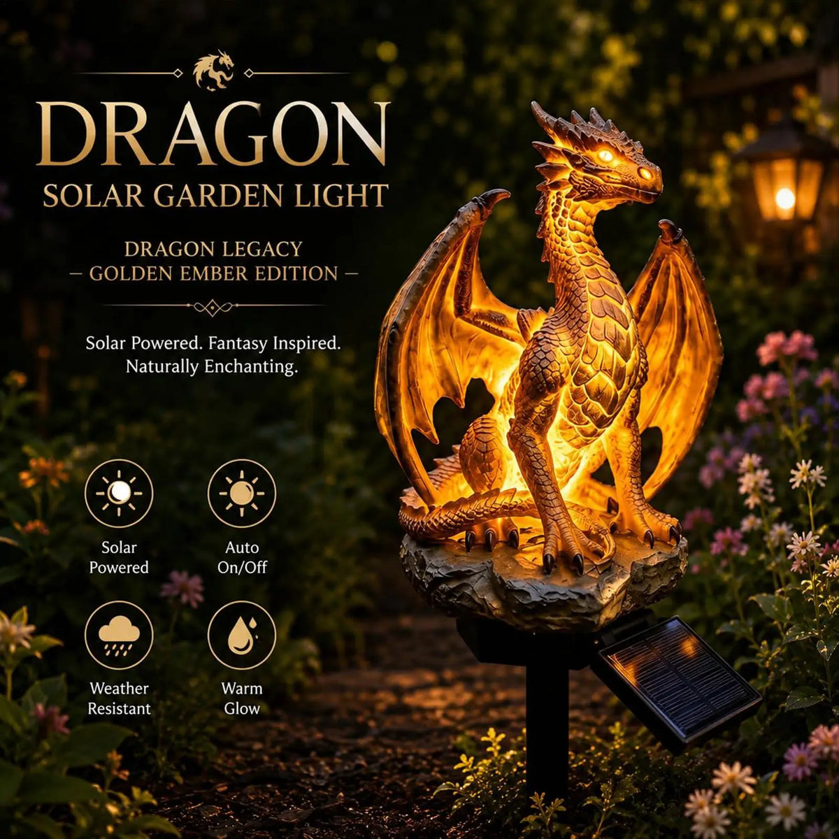 Solar Dragon Garden Light