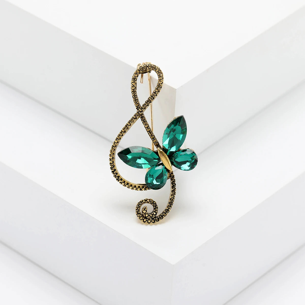 Rhinestone Butterfly Pin