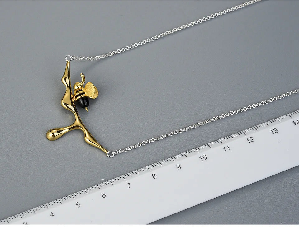 House of Noem — Bee and Honey Drop Pendant Necklace