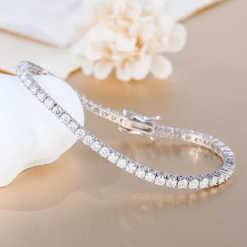 Moissanite Tennis Bracelet in 925 Sterling Silver
