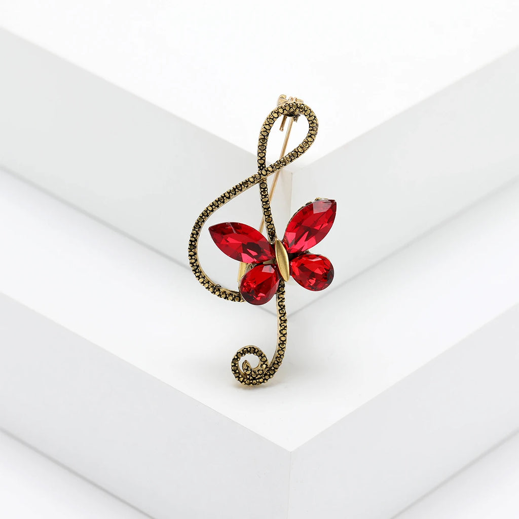 House of Noem — Rhinestone Butterfly Pin