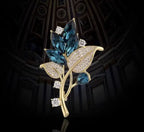 House of Noem — Emerald Crystal Butterfly Brooch