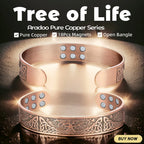 ARADOO Onyx Devil's Eye Pure Copper Bracelet Neodymium Magnet Open Cuff 3500 Gauss Magnetic Therapy Bangles