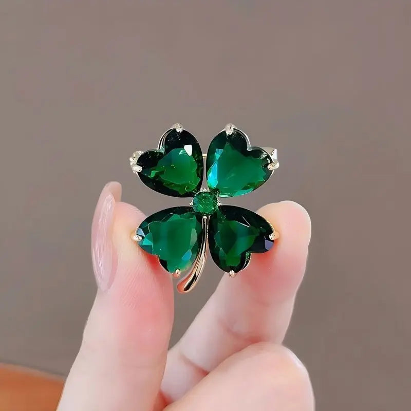 House of Noem — Four-Leaf Clover Anti-Exposure Brooch