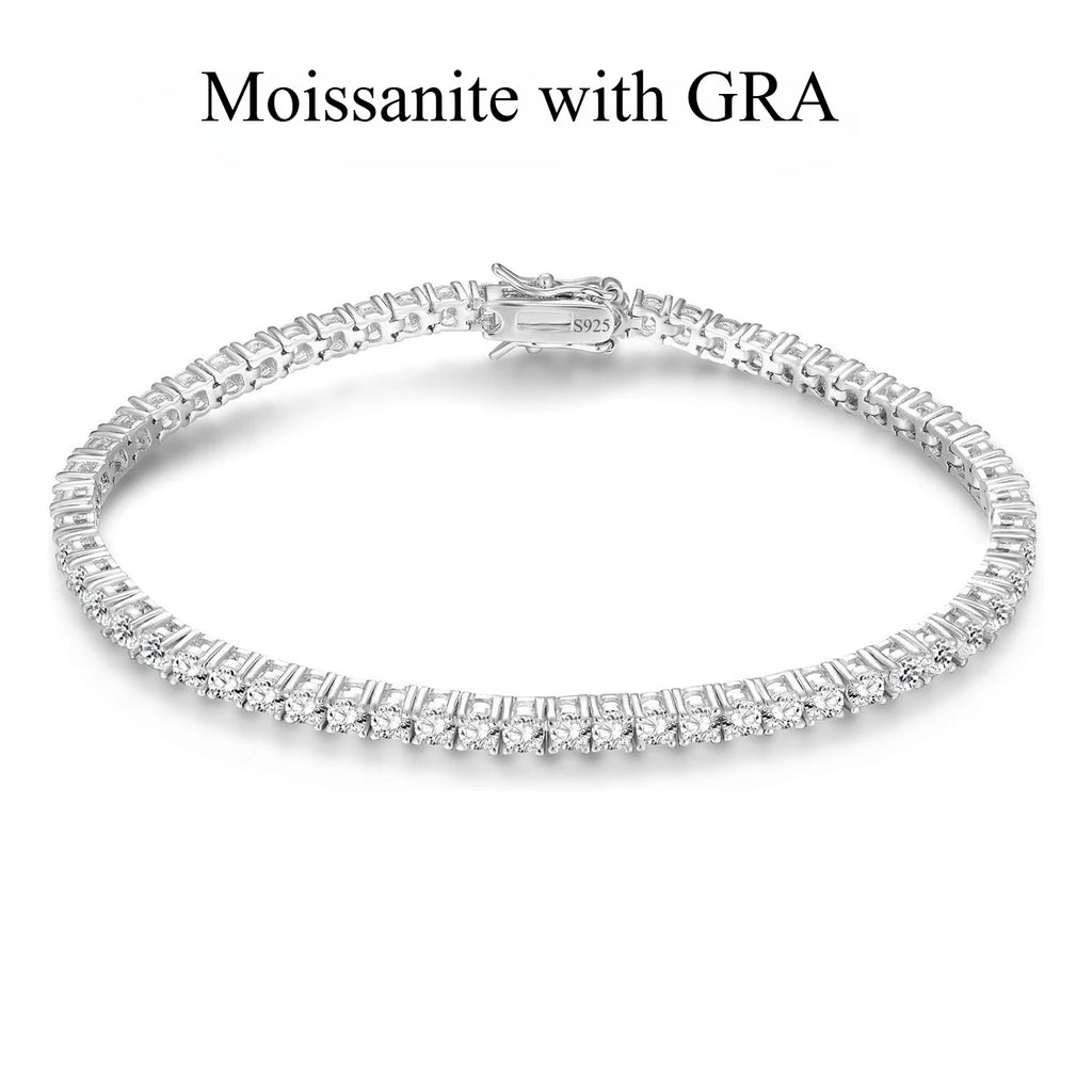 Moissanite Tennis Bracelet in 925 Sterling Silver