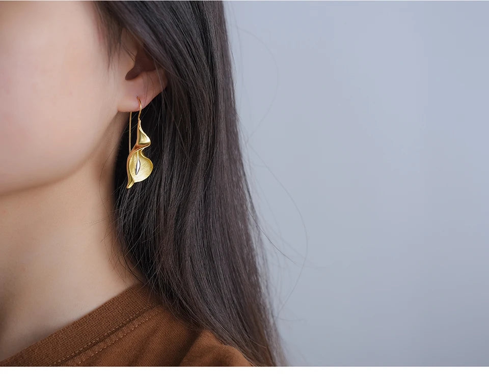 House of Noem — Calla Lily Flower Dangle Earrings