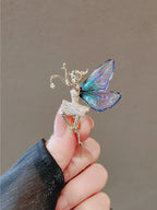House of Noem — Emerald Crystal Butterfly Brooch