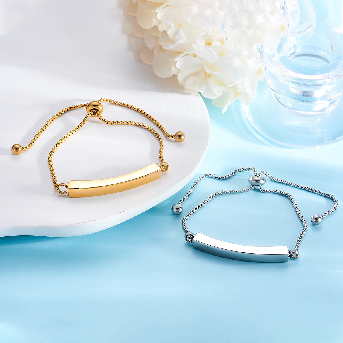 Bracelet for Ashes Stainless Steel Urn Bangles for Women Men Ashes Memorial Cremation Bracelet Adjustable Free Fill Kit