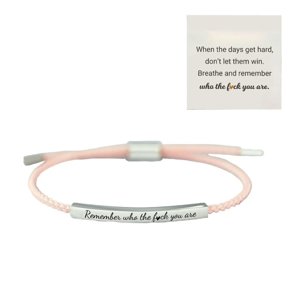 Popular Charms “DON'T LET THE HARD DAYS WIN” Motivational Tube Bracelet for Best Friends Gift Trendy Adjustable Bangles Jewelry