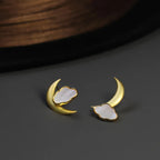 House of Noem — Moon and Clouds Stud Earrings