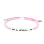 Popular Charms “DON'T LET THE HARD DAYS WIN” Motivational Tube Bracelet for Best Friends Gift Trendy Adjustable Bangles Jewelry
