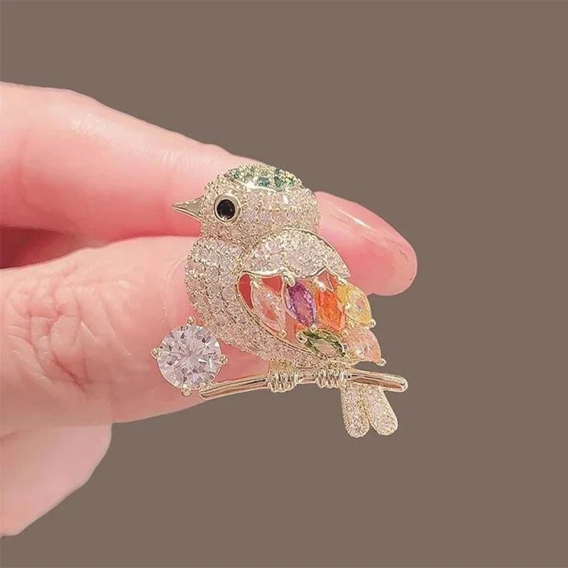 House of Noem — Emerald Crystal Butterfly Brooch