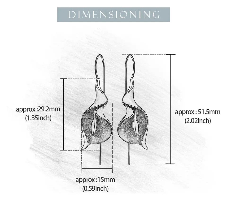 House of Noem — Calla Lily Flower Dangle Earrings