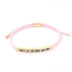 Popular Charms “DON'T LET THE HARD DAYS WIN” Motivational Tube Bracelet for Best Friends Gift Trendy Adjustable Bangles Jewelry