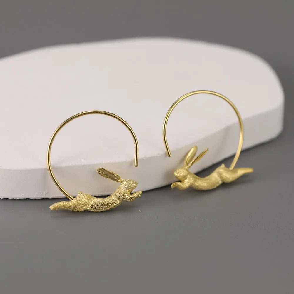 House of Noem — Running Bunny Hoop Earrings