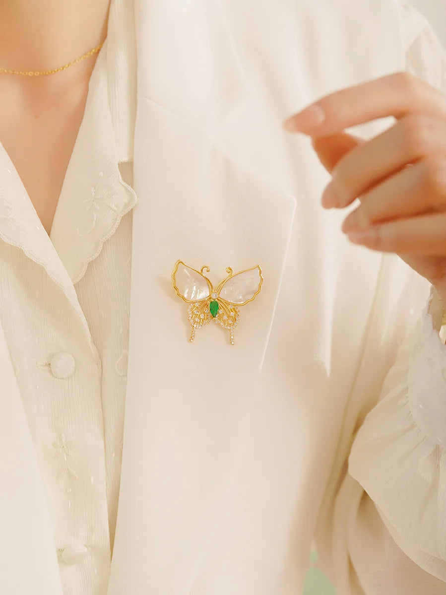 House of Noem — Retro Butterfly Corsage Brooch