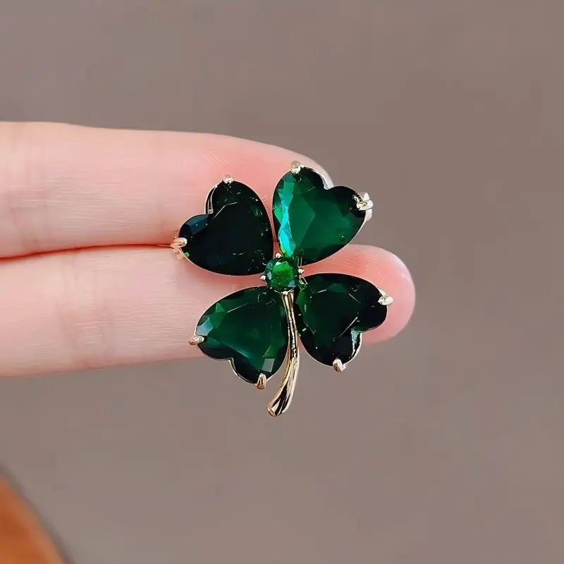 House of Noem — Four-Leaf Clover Anti-Exposure Brooch
