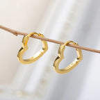 Fashion Heart Star Stainless Steel Hoop Earrings for Women Classic Simple Gold Silver Color Geometric Charm Earrings Jewelry