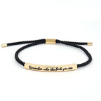 Popular Charms “DON'T LET THE HARD DAYS WIN” Motivational Tube Bracelet for Best Friends Gift Trendy Adjustable Bangles Jewelry