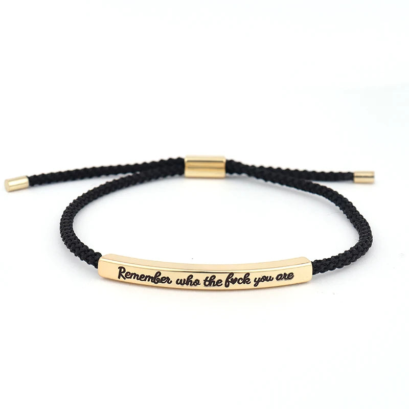 Popular Charms “DON'T LET THE HARD DAYS WIN” Motivational Tube Bracelet for Best Friends Gift Trendy Adjustable Bangles Jewelry