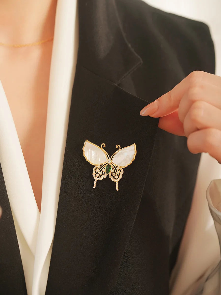 House of Noem — Retro Butterfly Corsage Brooch