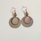 Retro fashion antique bronze multi-layer round bead pendant, environmentally friendly alloy women's earrings