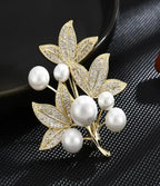 Emerald Crystal Butterfly Brooch