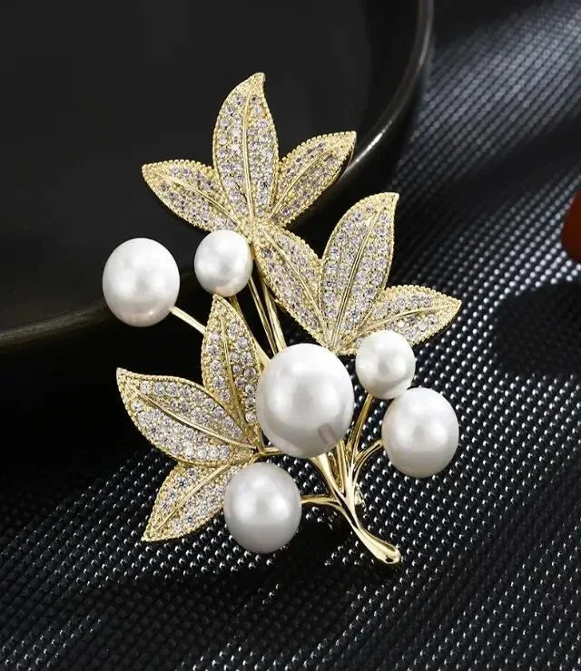 Emerald Crystal Butterfly Brooch
