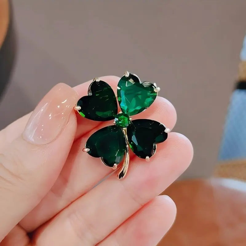 House of Noem — Four-Leaf Clover Anti-Exposure Brooch