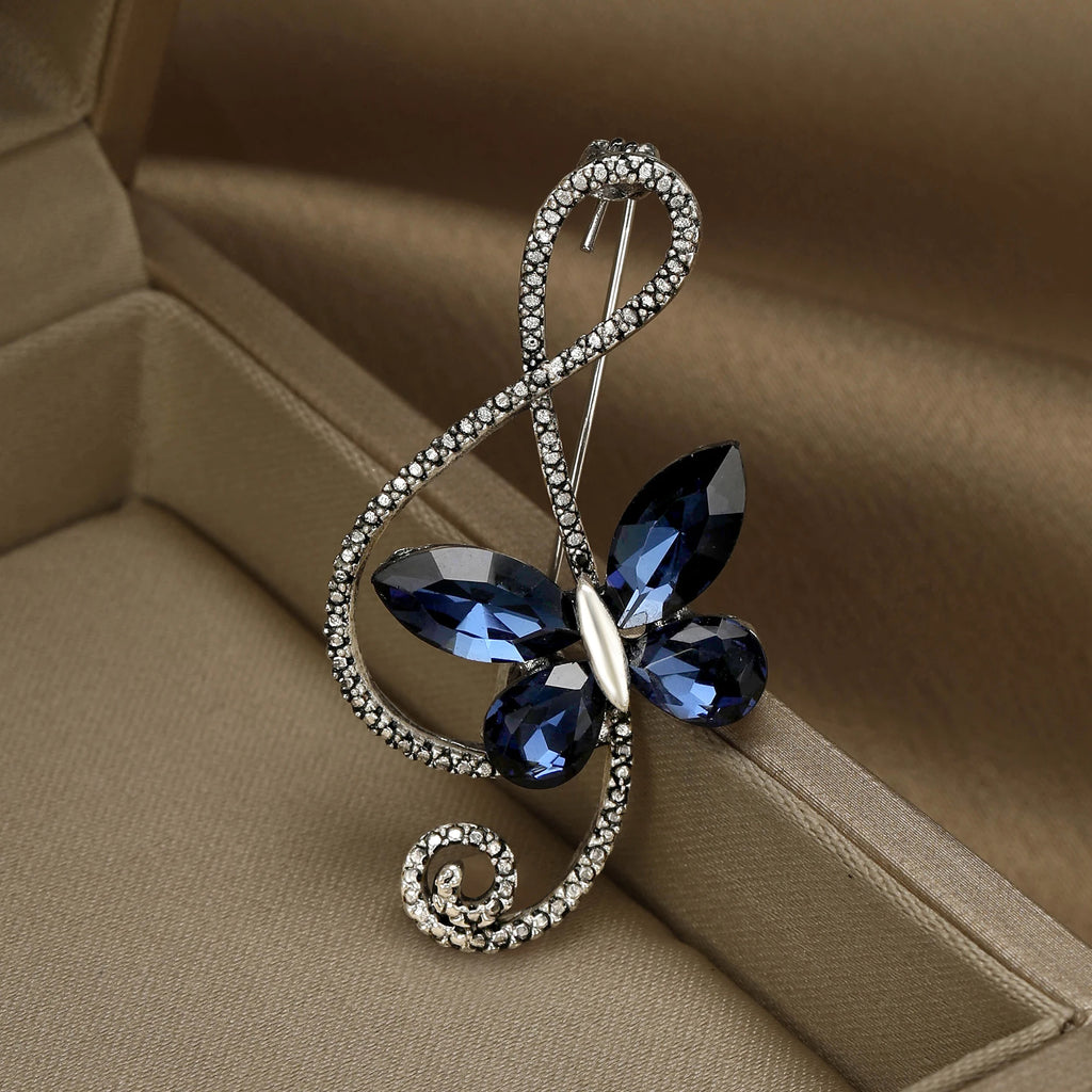 House of Noem — Rhinestone Butterfly Pin