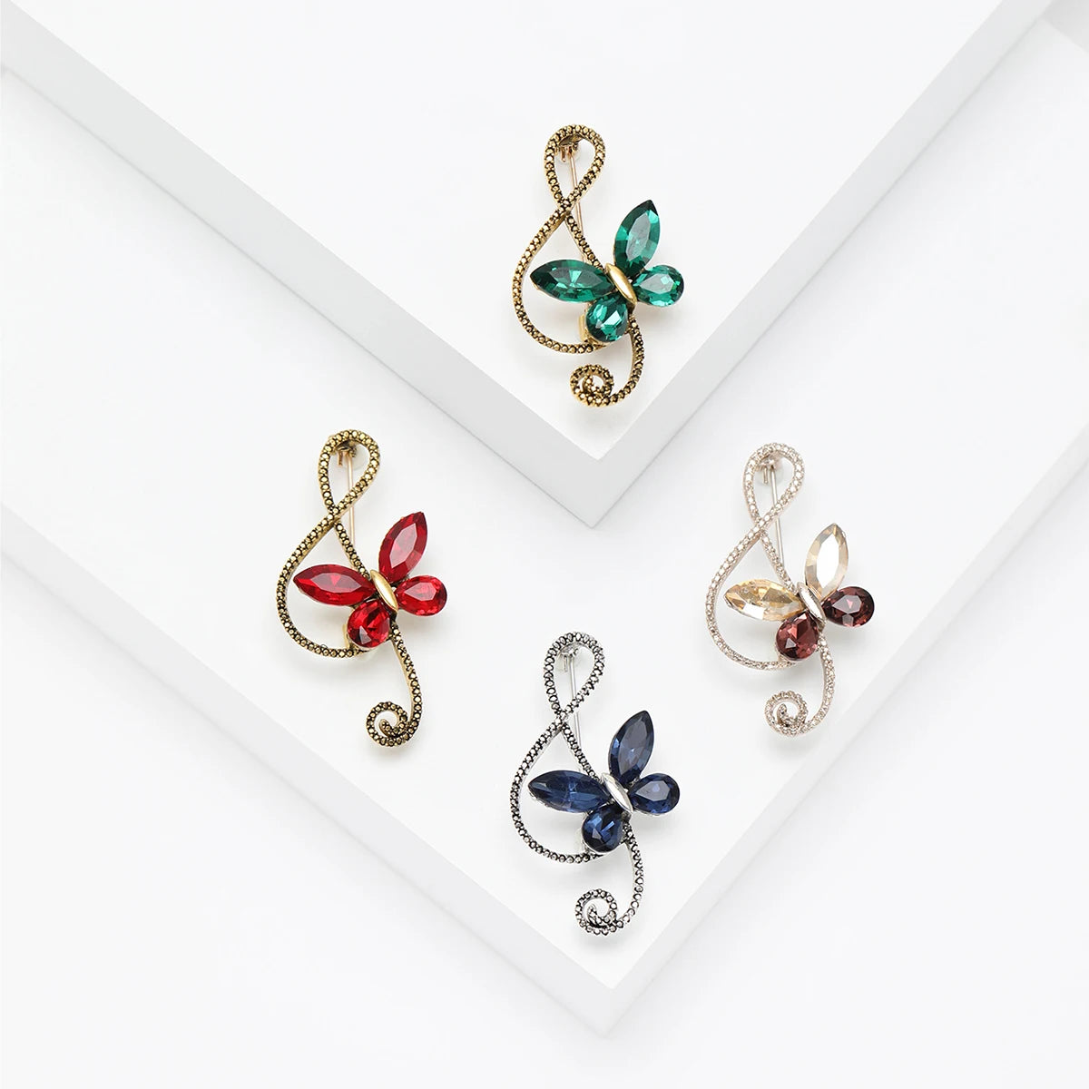 House of Noem — Rhinestone Butterfly Pin