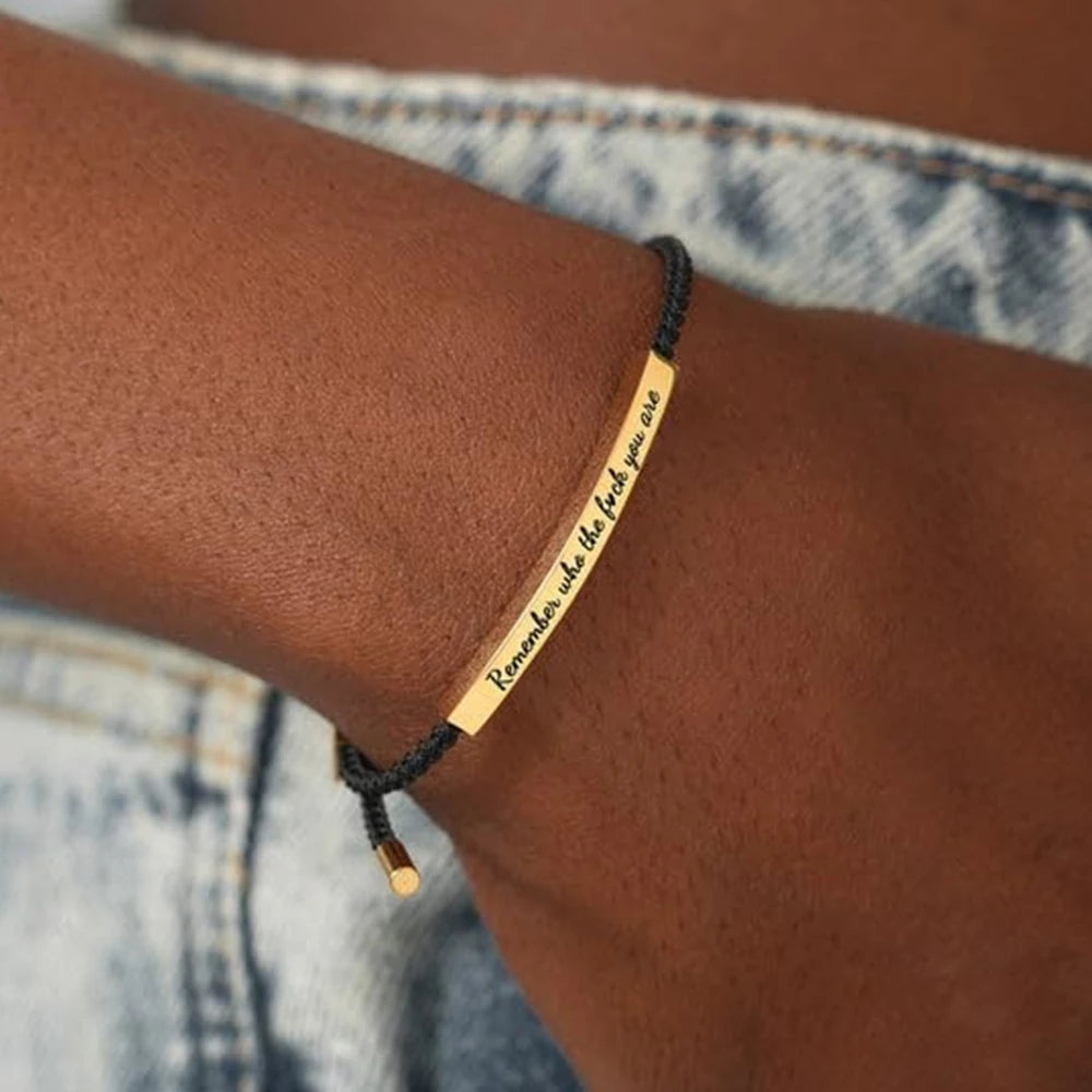 Popular Charms “DON'T LET THE HARD DAYS WIN” Motivational Tube Bracelet for Best Friends Gift Trendy Adjustable Bangles Jewelry