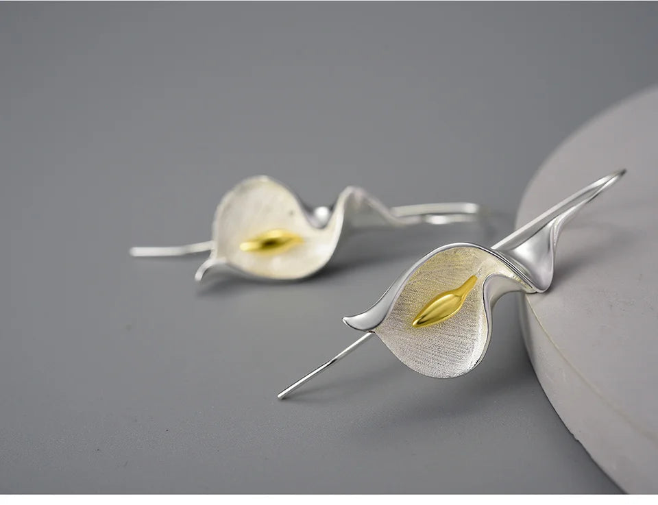 House of Noem — Calla Lily Flower Dangle Earrings