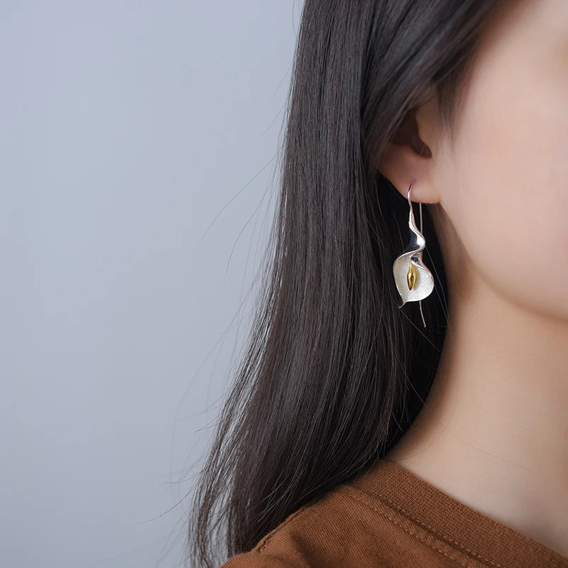 House of Noem — Calla Lily Flower Dangle Earrings