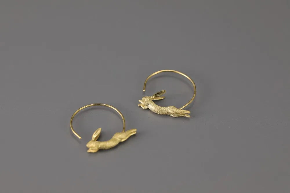 House of Noem — Running Bunny Hoop Earrings