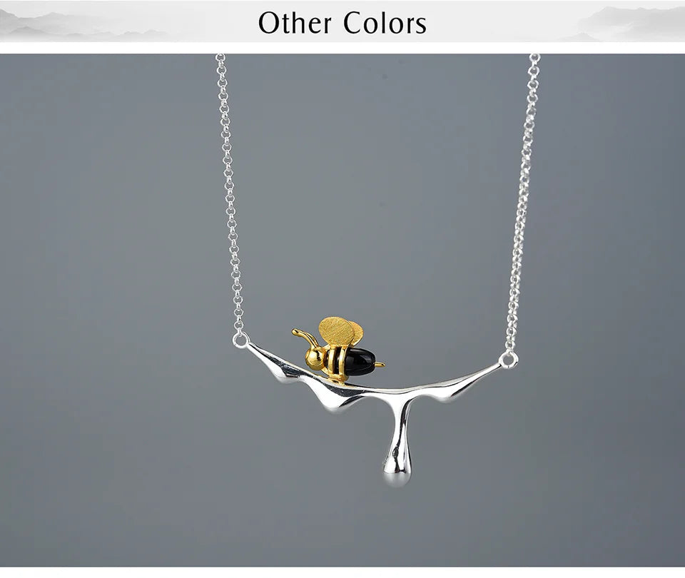 House of Noem — Bee and Honey Drop Pendant Necklace