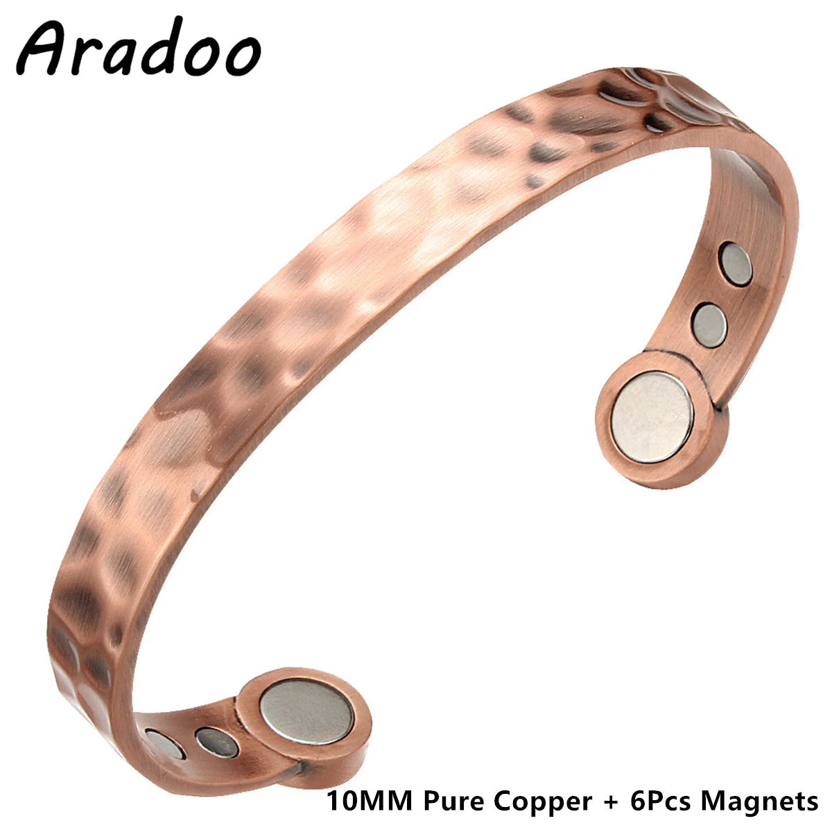 ARADOO Onyx Devil's Eye Pure Copper Bracelet Neodymium Magnet Open Cuff 3500 Gauss Magnetic Therapy Bangles