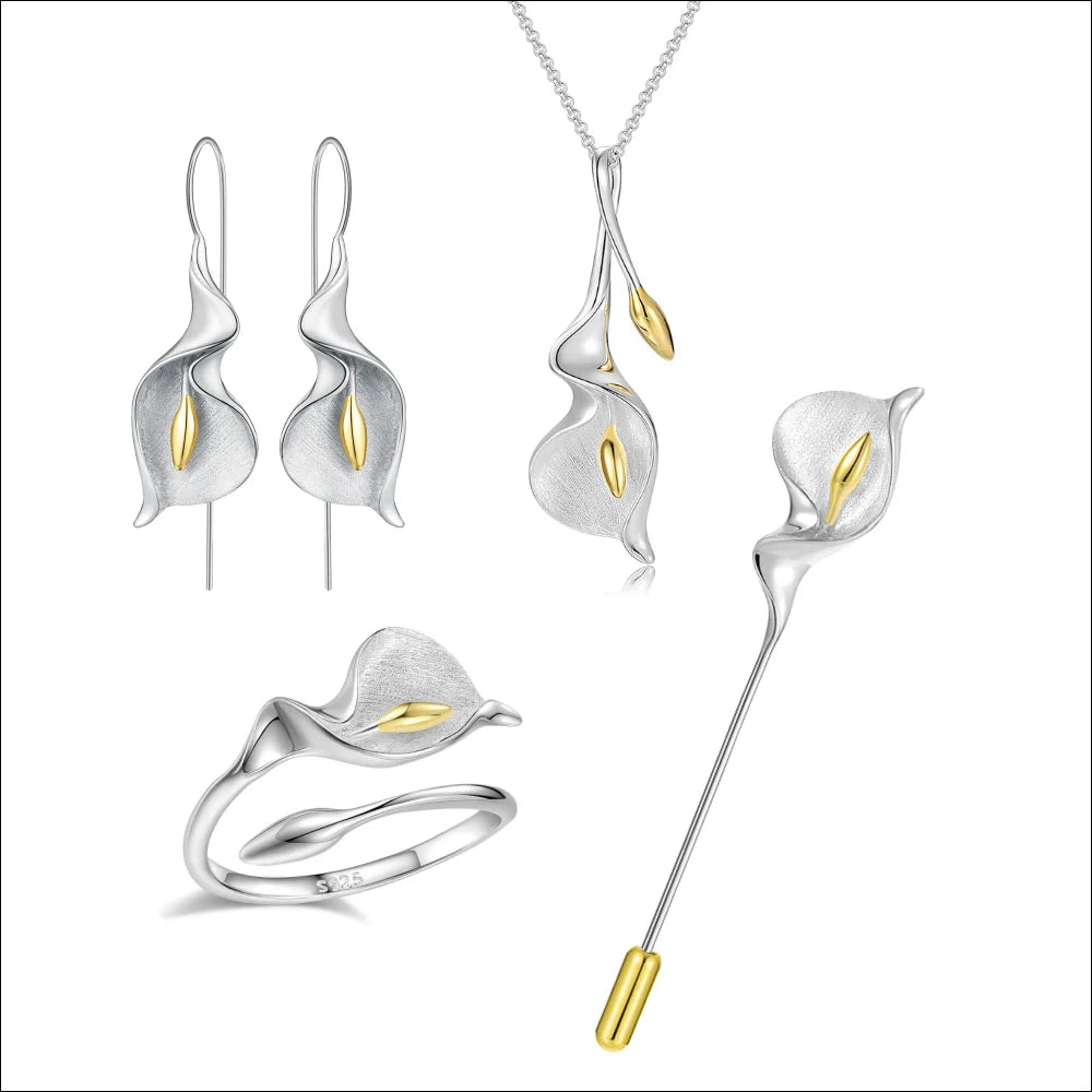 House of Noem — Calla Lily Flower Dangle Earrings