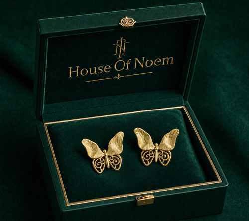 Hollow Butterfly Sterling Silver Stud Earrings
