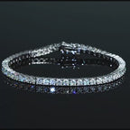 Moissanite tennis bracelet in 925 sterling silver